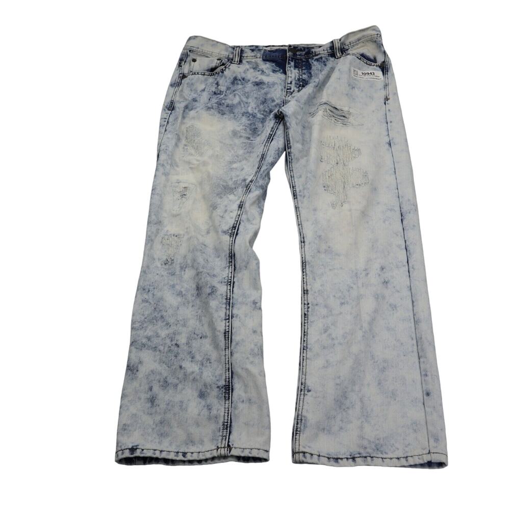 Blue Cult Jeans Pants Mens 42 Blue Denim Casual Distressed Preppy Acid Wash